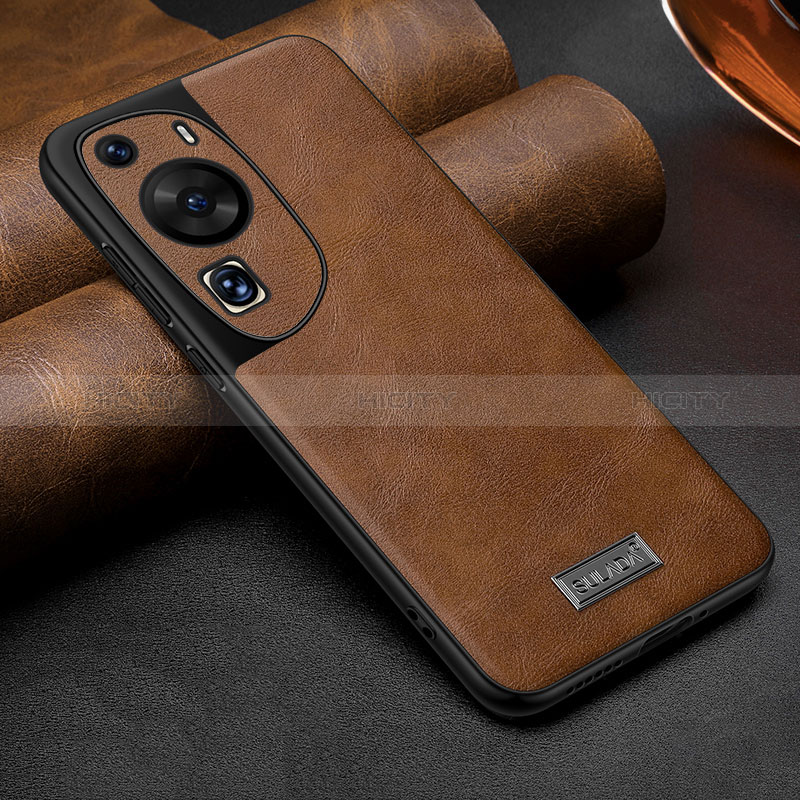 Funda Lujo Cuero Carcasa LD2 para Huawei P60 Art Marron