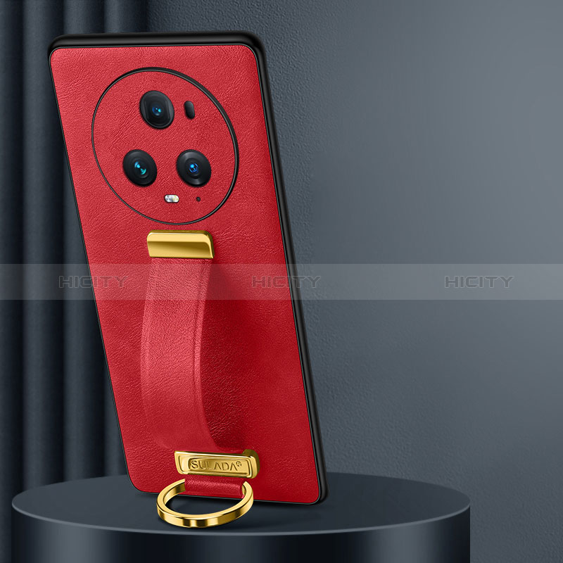 Funda Lujo Cuero Carcasa LD3 para Huawei Honor Magic5 Pro 5G Rojo