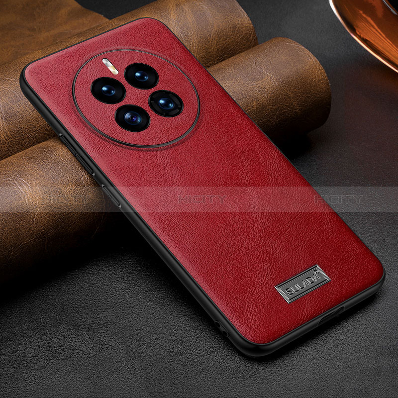 Funda Lujo Cuero Carcasa LD3 para Huawei Mate 50 Rojo