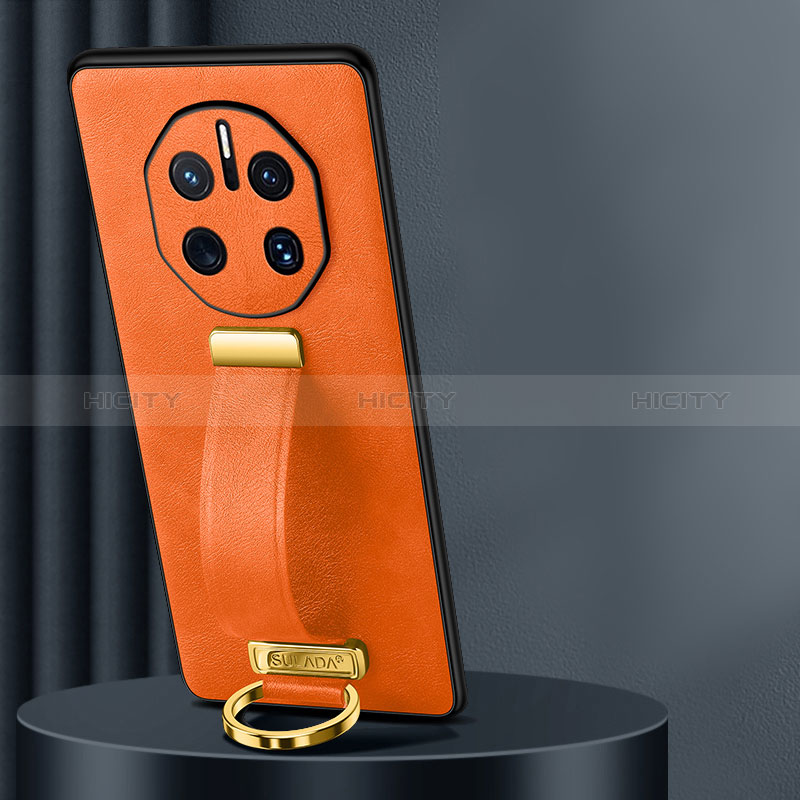 Funda Lujo Cuero Carcasa LD3 para Huawei Mate 50 RS Naranja