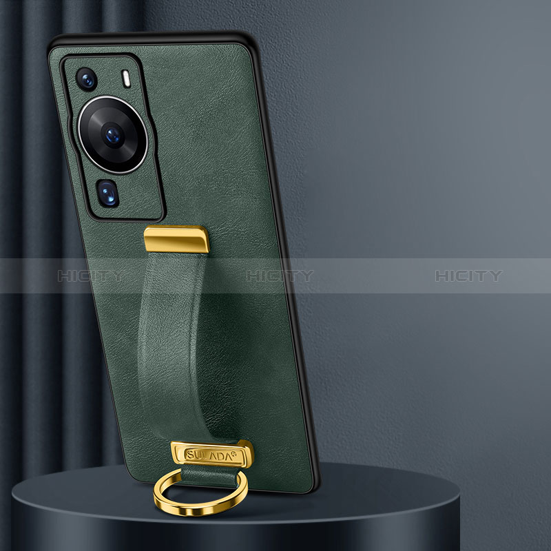 Funda Lujo Cuero Carcasa LD3 para Huawei P60 Pro Verde