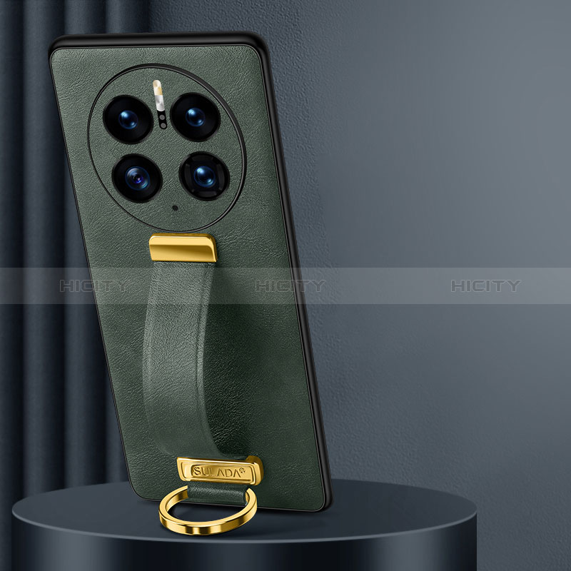 Funda Lujo Cuero Carcasa LD5 para Huawei Mate 50 Pro Verde