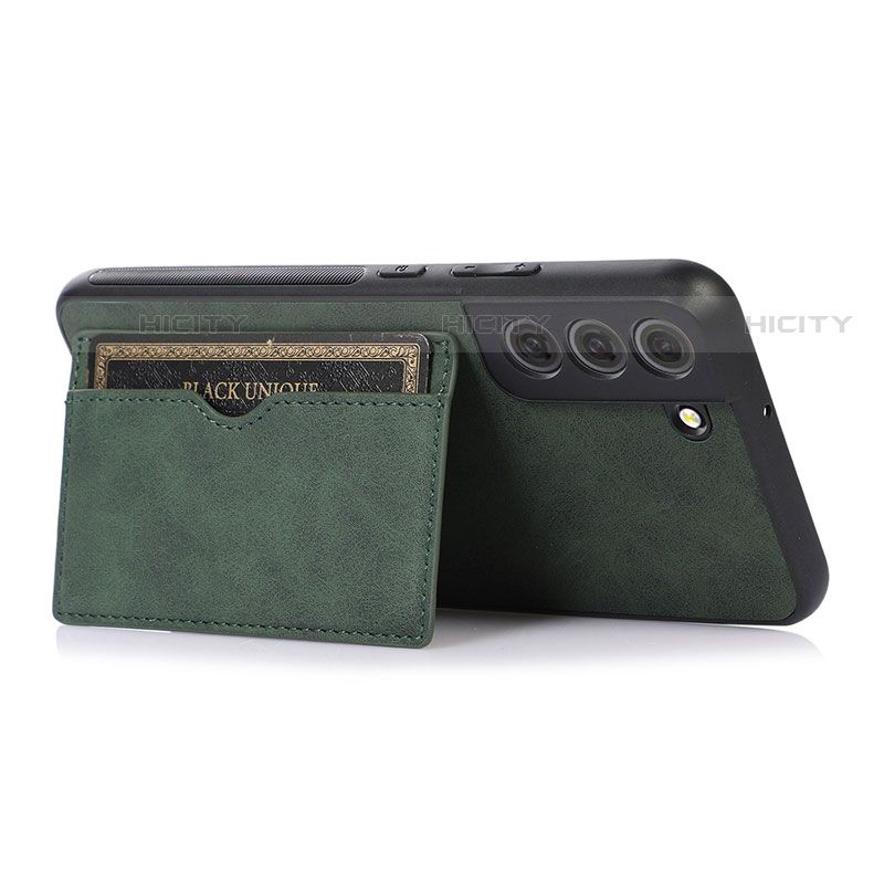 Funda Lujo Cuero Carcasa M04T para Samsung Galaxy S21 Plus 5G Verde