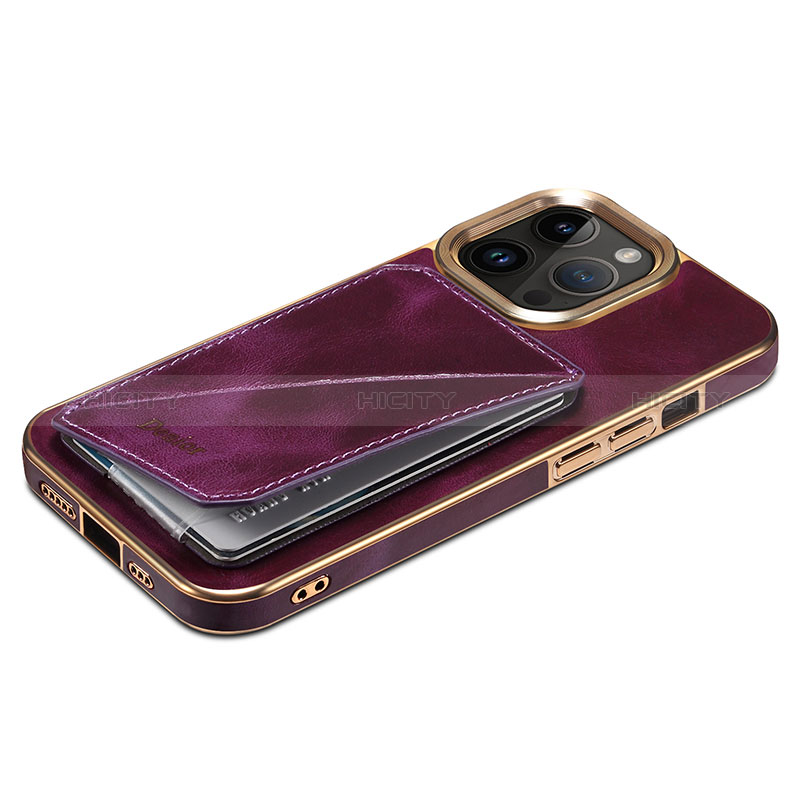 Funda Lujo Cuero Carcasa MT1 para Apple iPhone 15 Pro