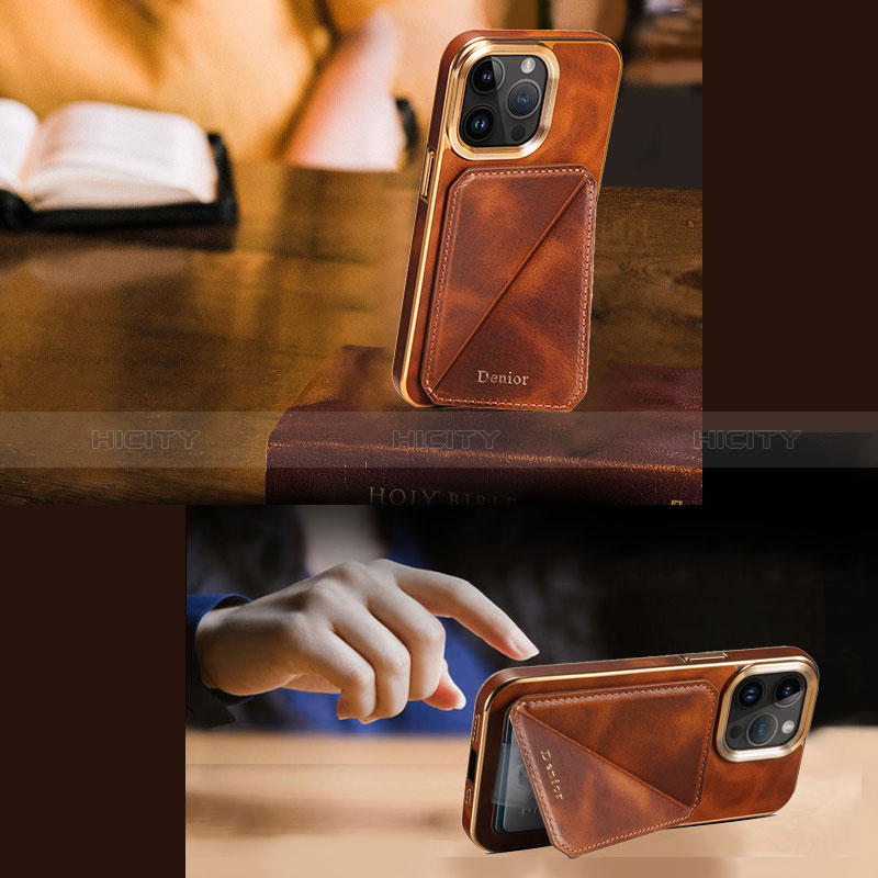 Funda Lujo Cuero Carcasa MT1 para Apple iPhone 15 Pro