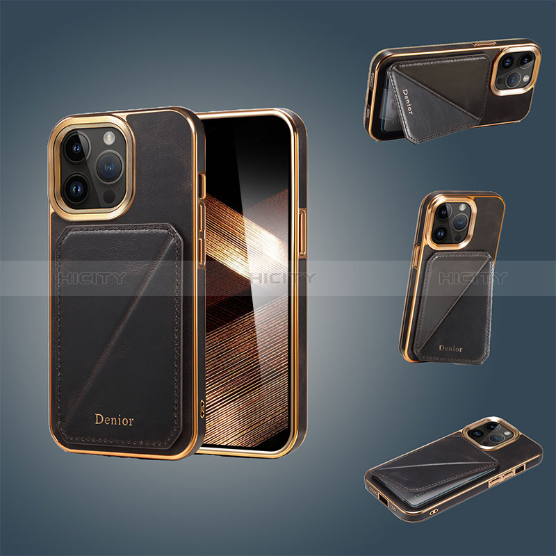 Funda Lujo Cuero Carcasa MT1 para Apple iPhone 15 Pro