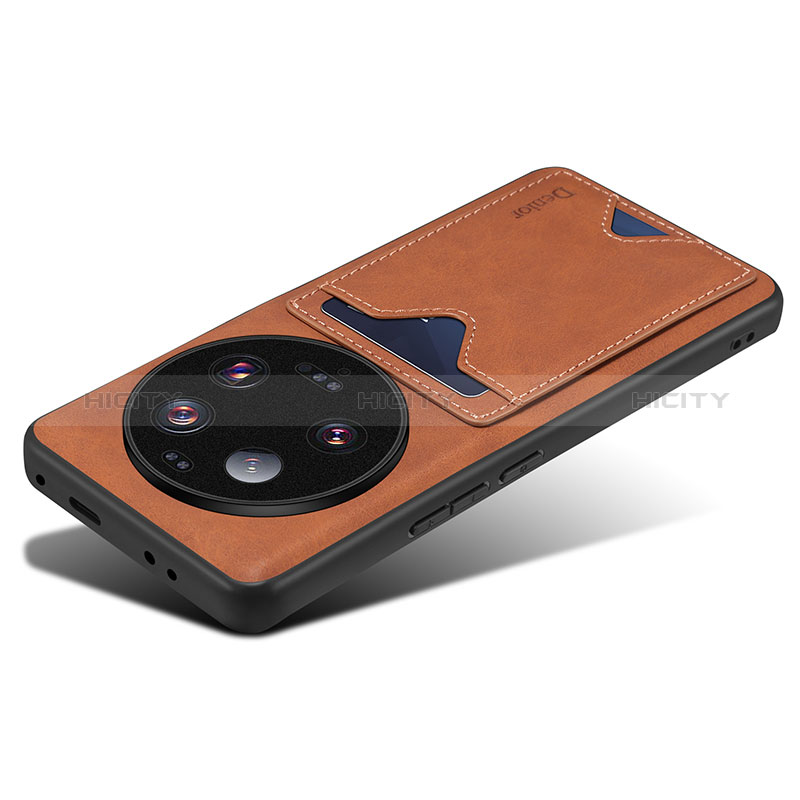 Funda Lujo Cuero Carcasa MT1 para Xiaomi Mi 13 Ultra 5G Marron