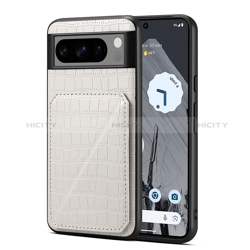 Funda Lujo Cuero Carcasa MT3 para Google Pixel 8 Pro 5G Blanco