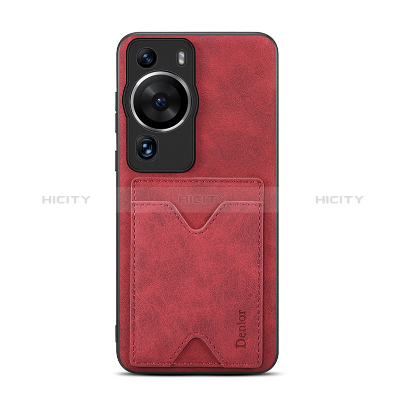 Funda Lujo Cuero Carcasa MT4 para Huawei P60 Rojo