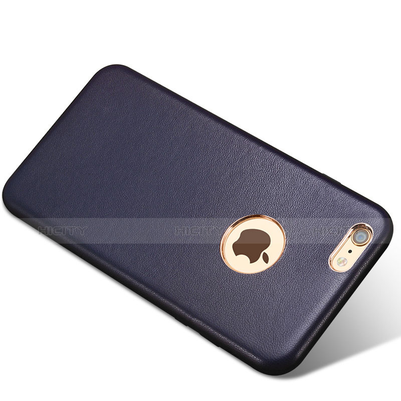 Funda Lujo Cuero Carcasa para Apple iPhone 6 Azul