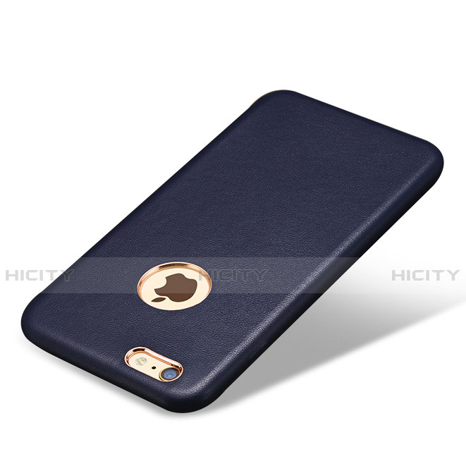 Funda Lujo Cuero Carcasa para Apple iPhone 6 Azul