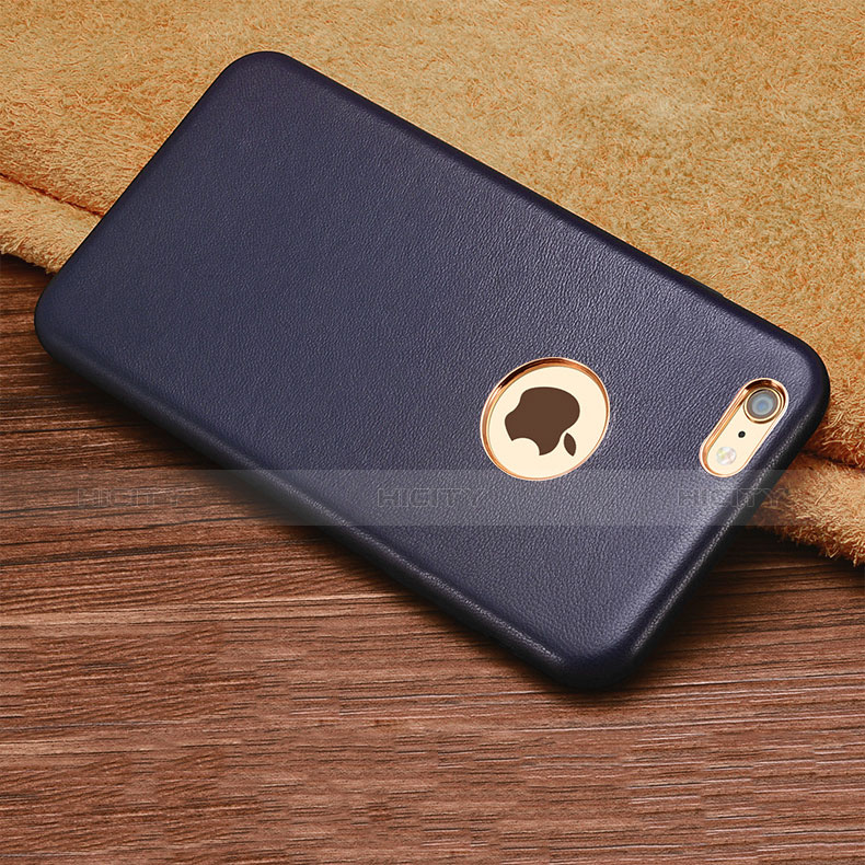 Funda Lujo Cuero Carcasa para Apple iPhone 6 Azul