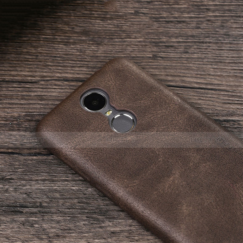 Funda Lujo Cuero Carcasa para Huawei Enjoy 6 Marron