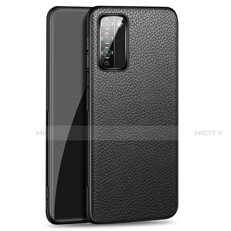 Funda Lujo Cuero Carcasa para Huawei Honor 30 Lite 5G Negro