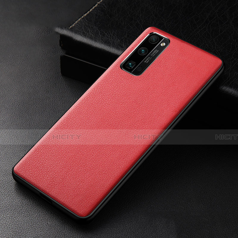 Funda Lujo Cuero Carcasa para Huawei Honor 30 Pro Rojo