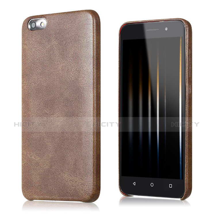 Funda Lujo Cuero Carcasa para Huawei Honor 4X Marron