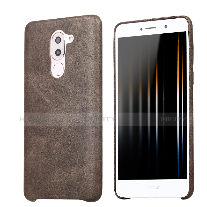 Funda Lujo Cuero Carcasa para Huawei Honor 6X Marron