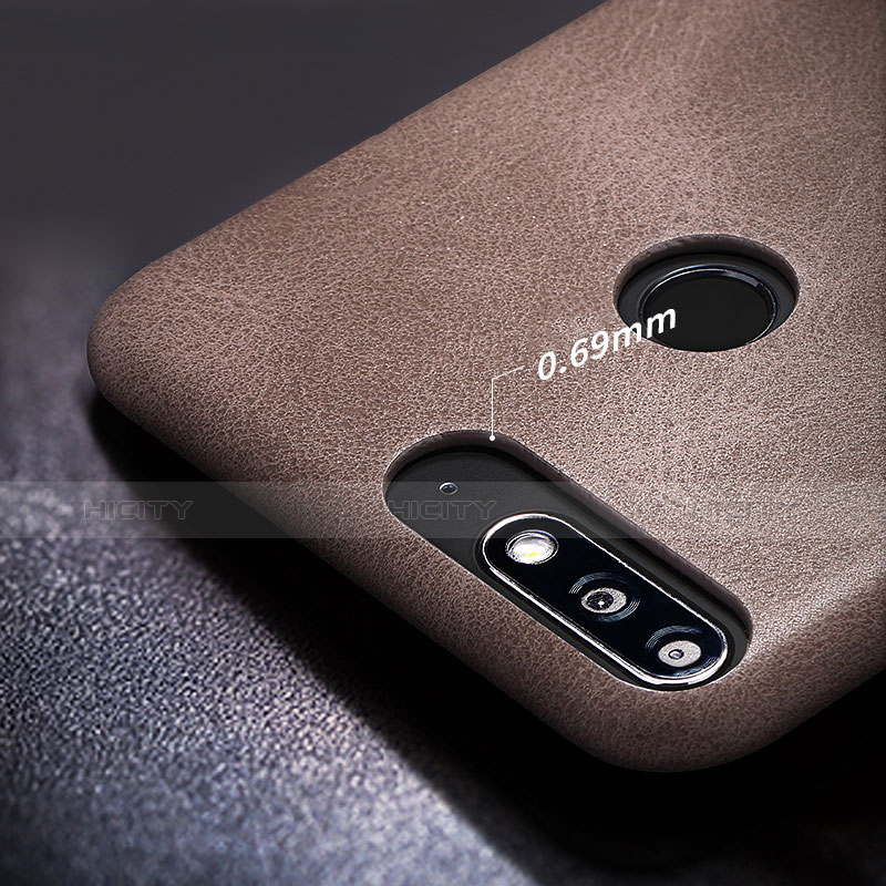 Funda Lujo Cuero Carcasa para Huawei Honor 7C Marron