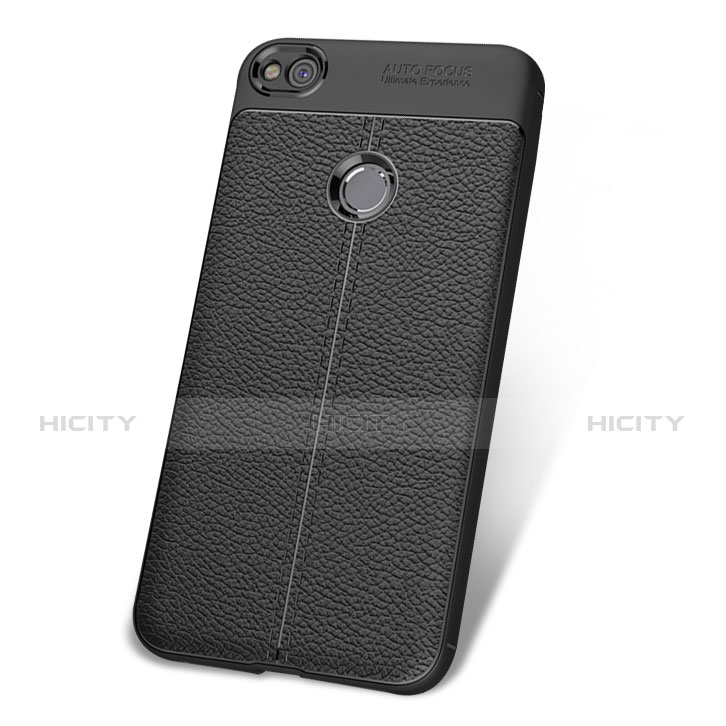 Funda Lujo Cuero Carcasa para Huawei Honor 8 Lite Negro