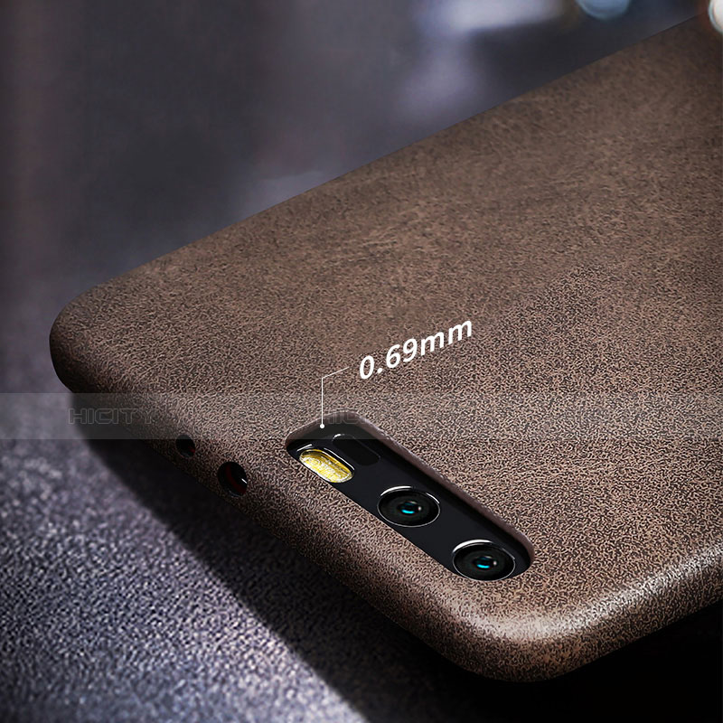 Funda Lujo Cuero Carcasa para Huawei Honor 9 Premium Marron