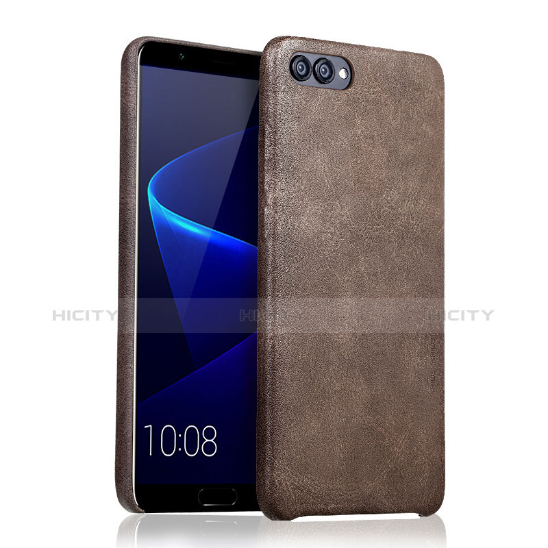 Funda Lujo Cuero Carcasa para Huawei Honor View 10 Marron