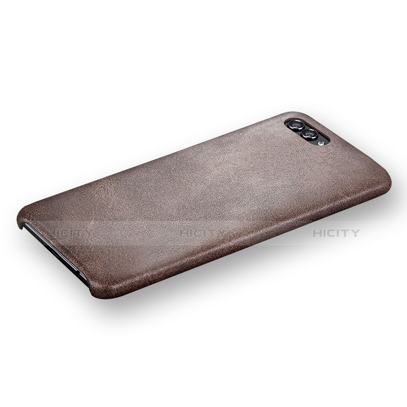 Funda Lujo Cuero Carcasa para Huawei Honor View 10 Marron