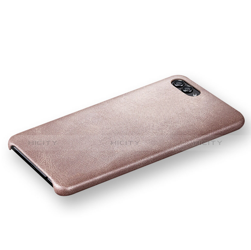 Funda Lujo Cuero Carcasa para Huawei Honor View 10 Oro