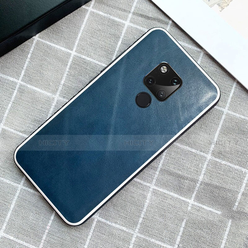 Funda Lujo Cuero Carcasa para Huawei Mate 20 Azul