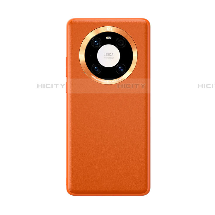 Funda Lujo Cuero Carcasa para Huawei Mate 40 Pro Naranja