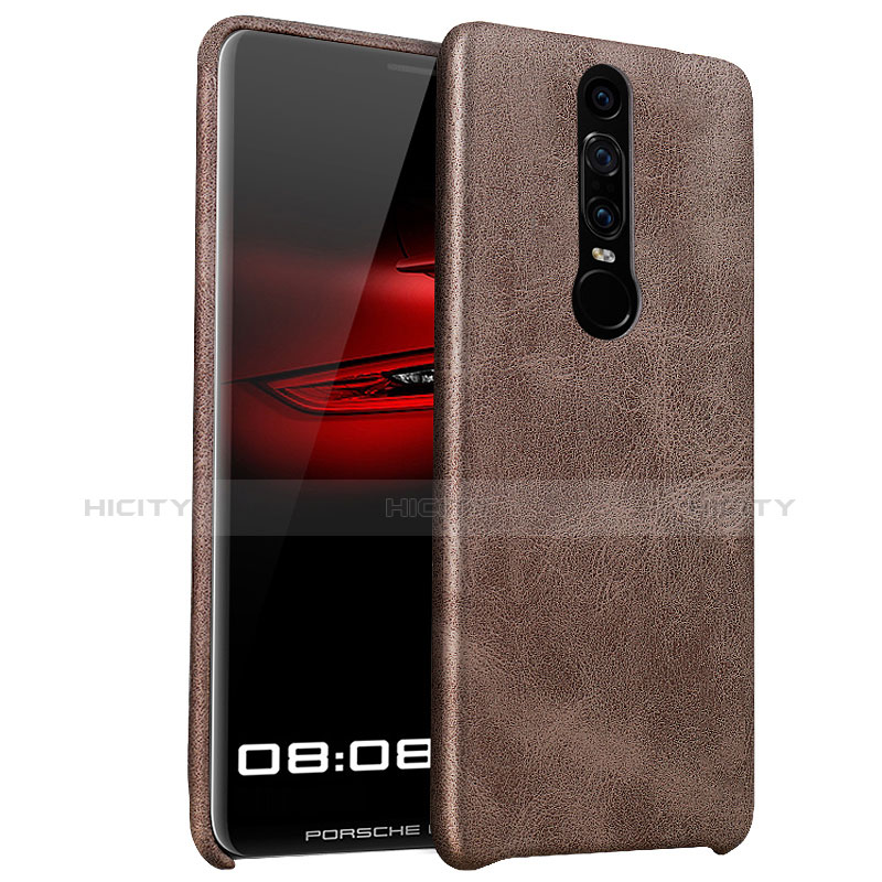 Funda Lujo Cuero Carcasa para Huawei Mate RS Marron