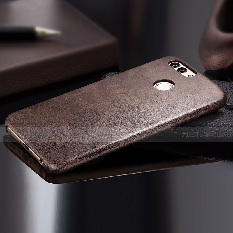 Funda Lujo Cuero Carcasa para Huawei Nova 2 Plus Marron