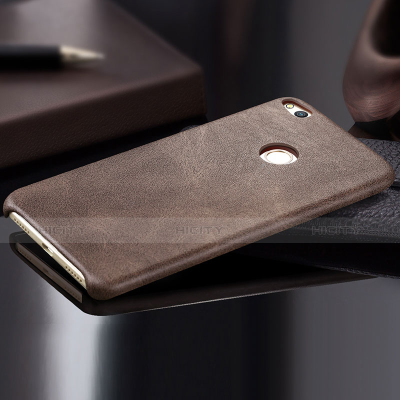 Funda Lujo Cuero Carcasa para Huawei Nova Lite Marron