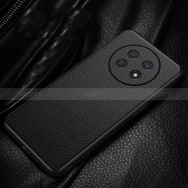 Funda Lujo Cuero Carcasa para Huawei Nova Y91 Negro