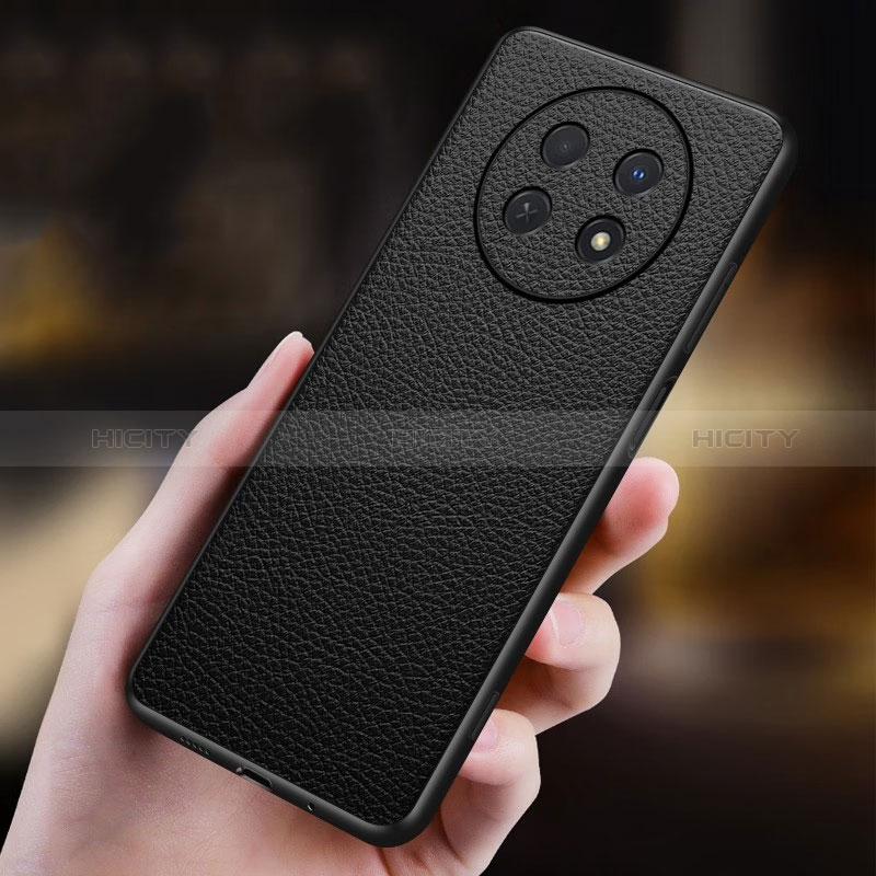 Funda Lujo Cuero Carcasa para Huawei Nova Y91 Negro