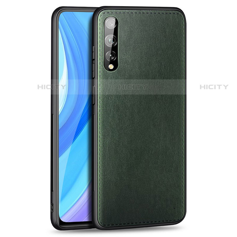 Funda Lujo Cuero Carcasa para Huawei P smart S Verde