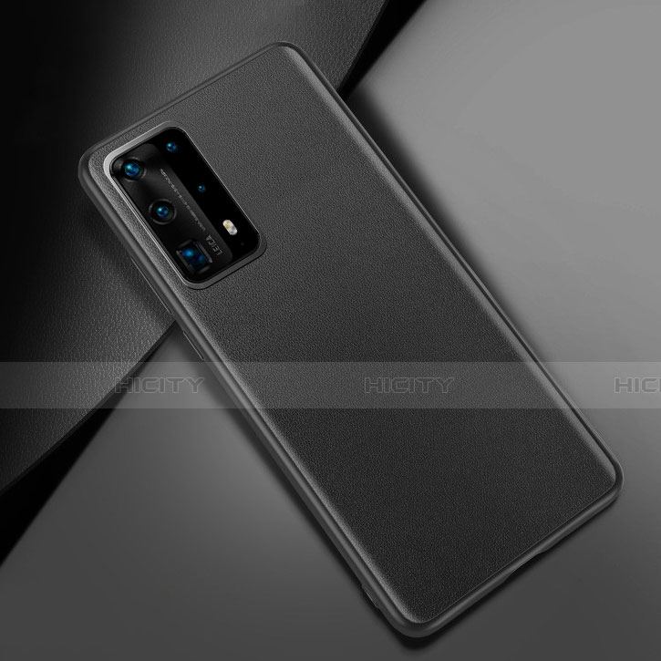 Funda Lujo Cuero Carcasa para Huawei P40 Pro+ Plus Negro