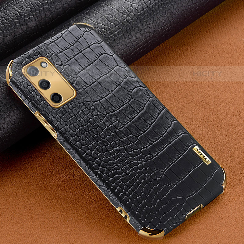 Funda Lujo Cuero Carcasa para Oppo A53s 5G Negro