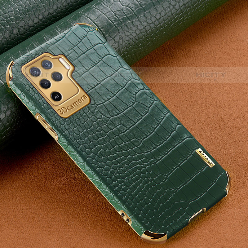 Funda Lujo Cuero Carcasa para Oppo A94 4G Verde