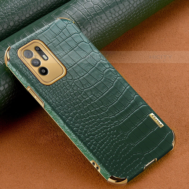 Funda Lujo Cuero Carcasa para Oppo A95 5G Verde