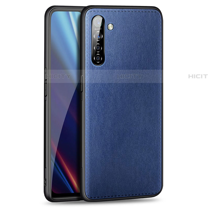 Funda Lujo Cuero Carcasa para Oppo K5 Azul