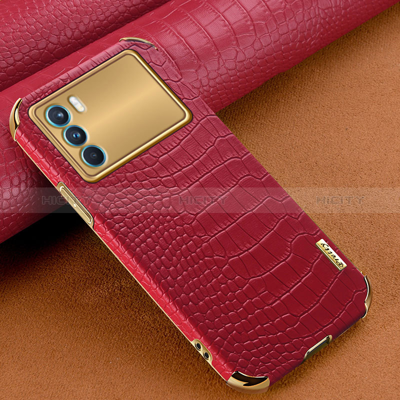 Funda Lujo Cuero Carcasa para Oppo K9 Pro 5G Rojo