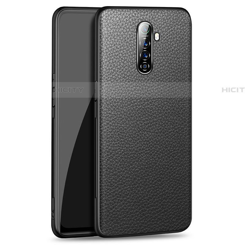 Funda Lujo Cuero Carcasa para Oppo Reno Ace Negro