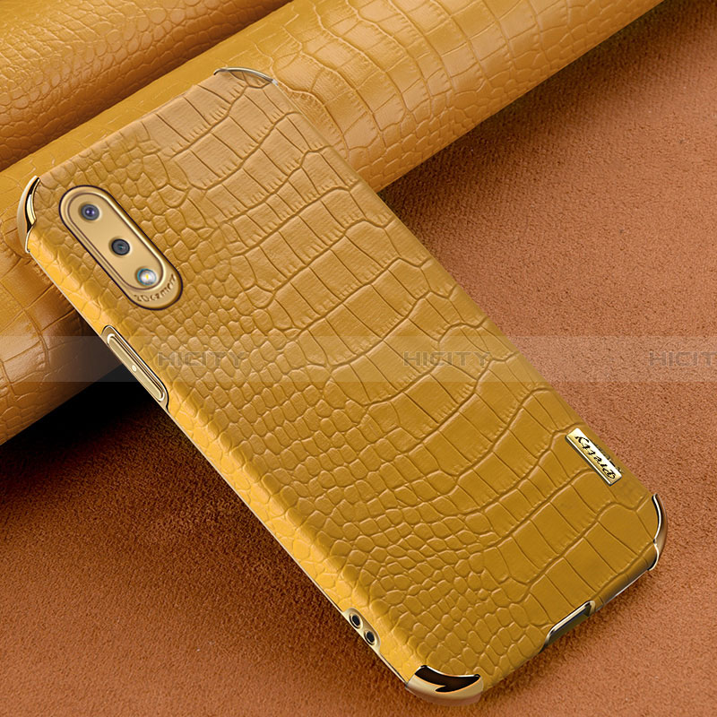 Funda Lujo Cuero Carcasa para Samsung Galaxy A02 Amarillo