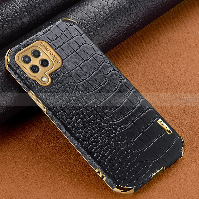 Funda Lujo Cuero Carcasa para Samsung Galaxy A22 4G Negro