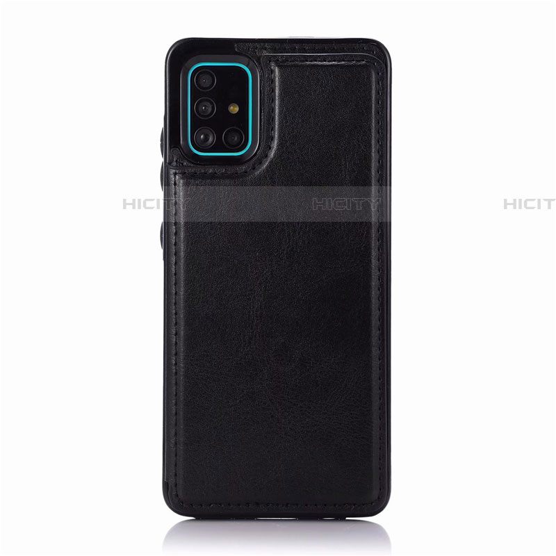 Funda Lujo Cuero Carcasa para Samsung Galaxy A51 5G Negro