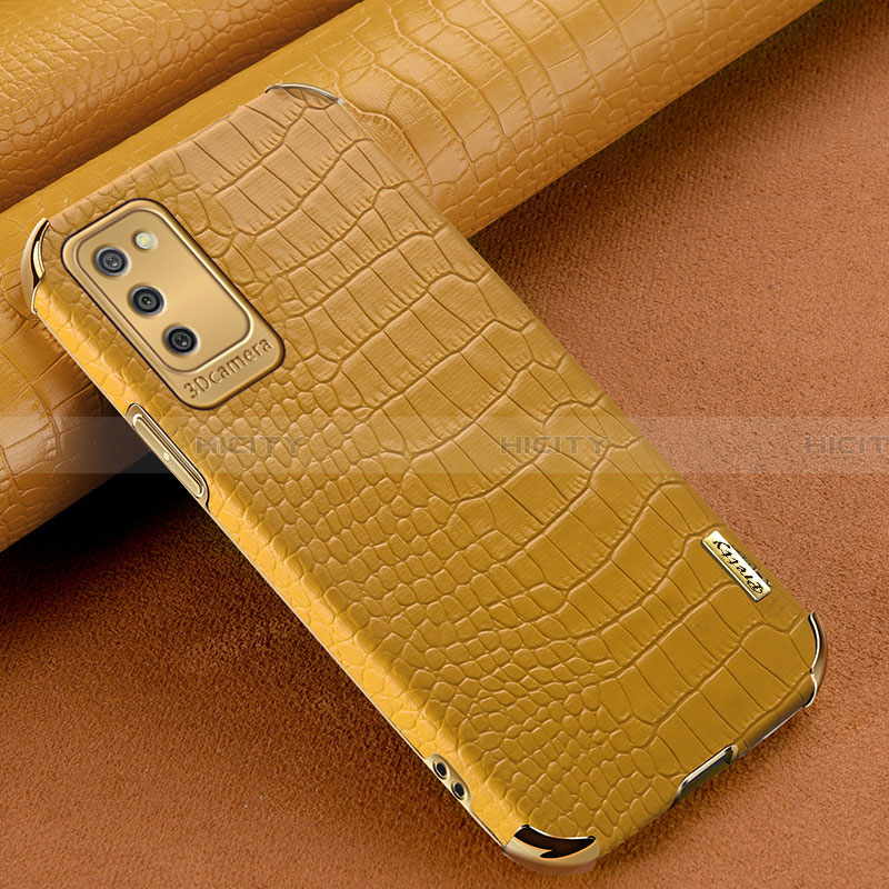 Funda Lujo Cuero Carcasa para Samsung Galaxy F02S SM-E025F Amarillo