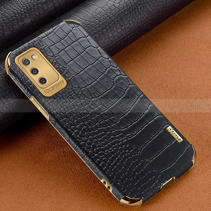 Funda Lujo Cuero Carcasa para Samsung Galaxy F02S SM-E025F Negro