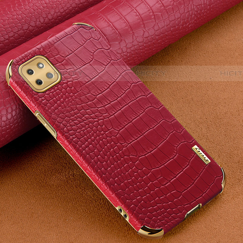 Funda Lujo Cuero Carcasa para Samsung Galaxy F42 5G Rojo