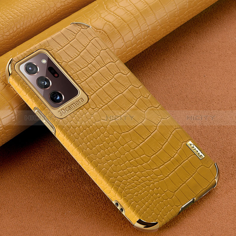 Funda Lujo Cuero Carcasa para Samsung Galaxy Note 20 Ultra 5G Amarillo