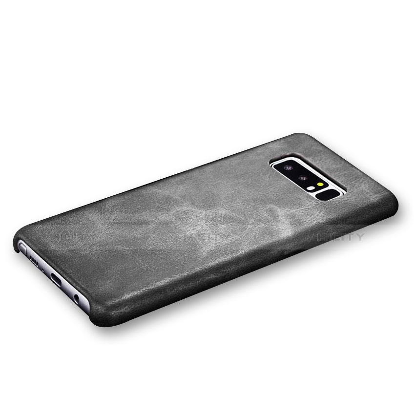 Funda Lujo Cuero Carcasa para Samsung Galaxy Note 8 Negro